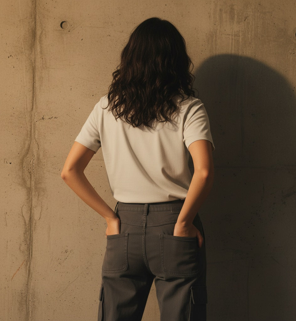 Camiseta de manga corta Zorro, de algodón orgánico, colores claros