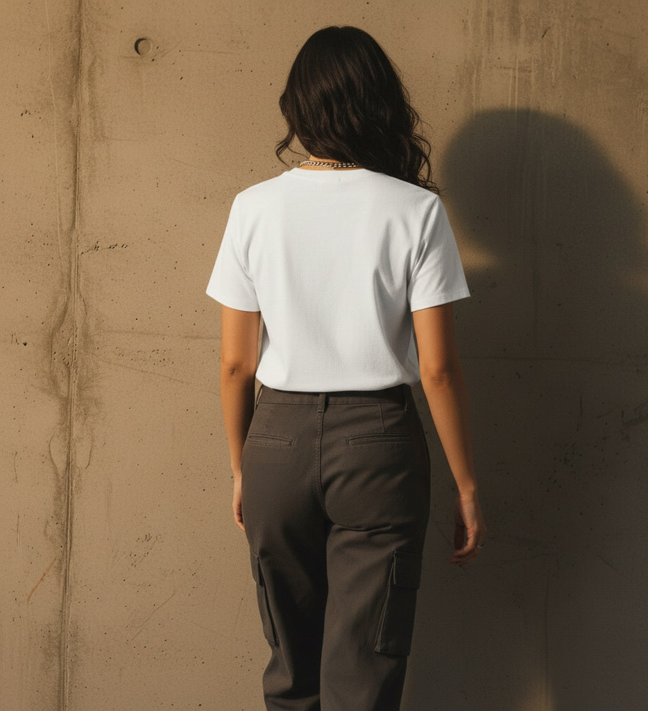 Camiseta de manga corta Zorro, de algodón orgánico, colores claros