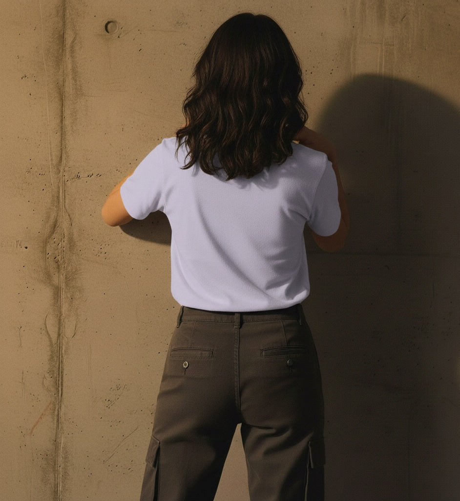 Camiseta de manga corta Zorro, de algodón orgánico, colores claros