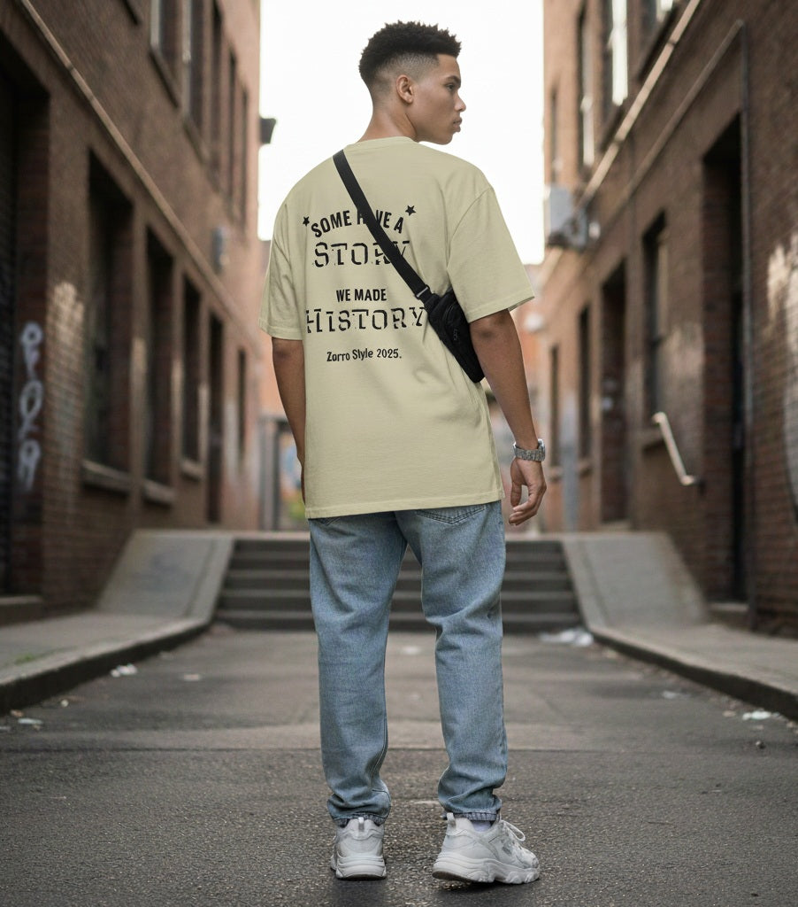 Camiseta Zorro oversize con efecto desgastado