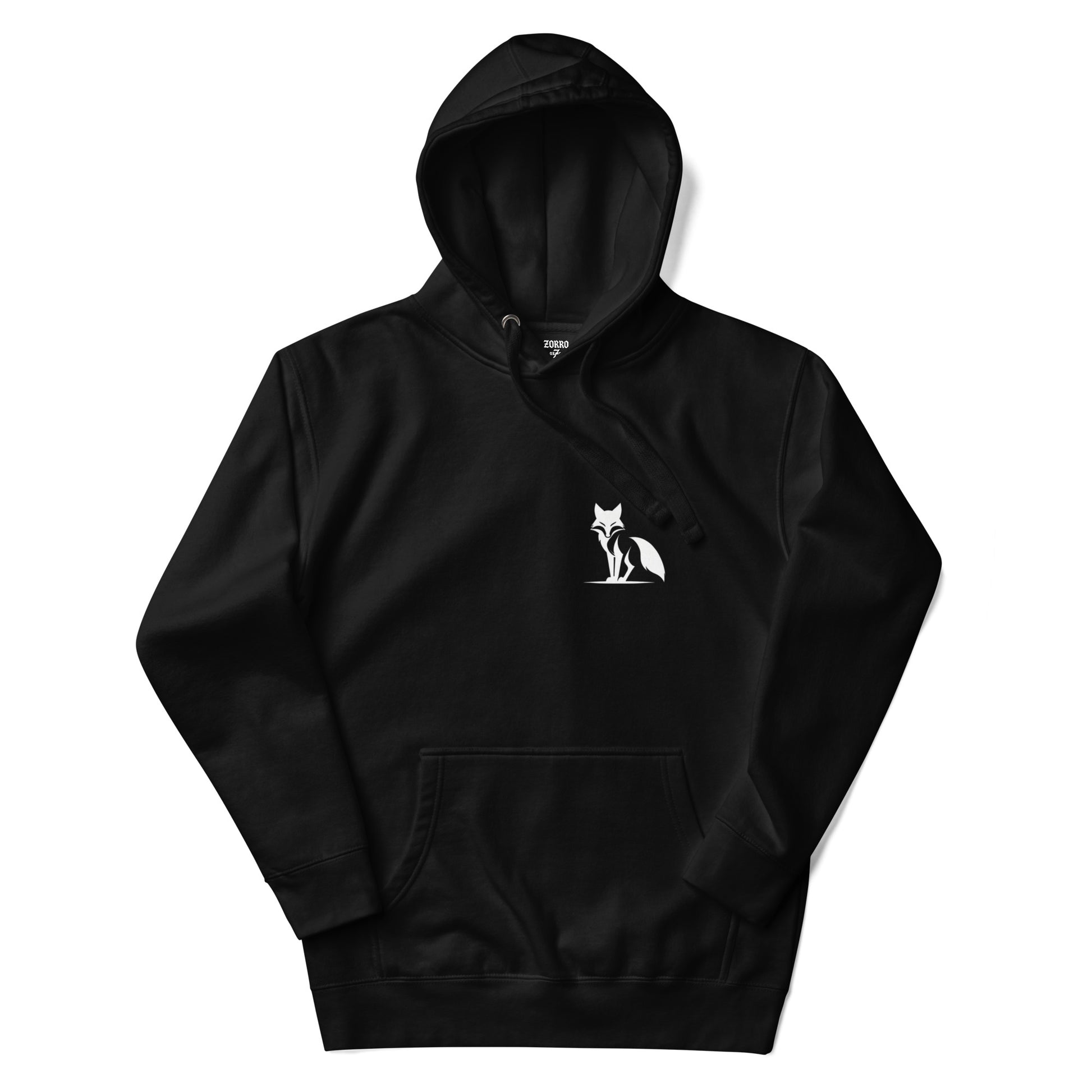 Sudadera premium Zorro con capucha, para ellas, colores oscuros