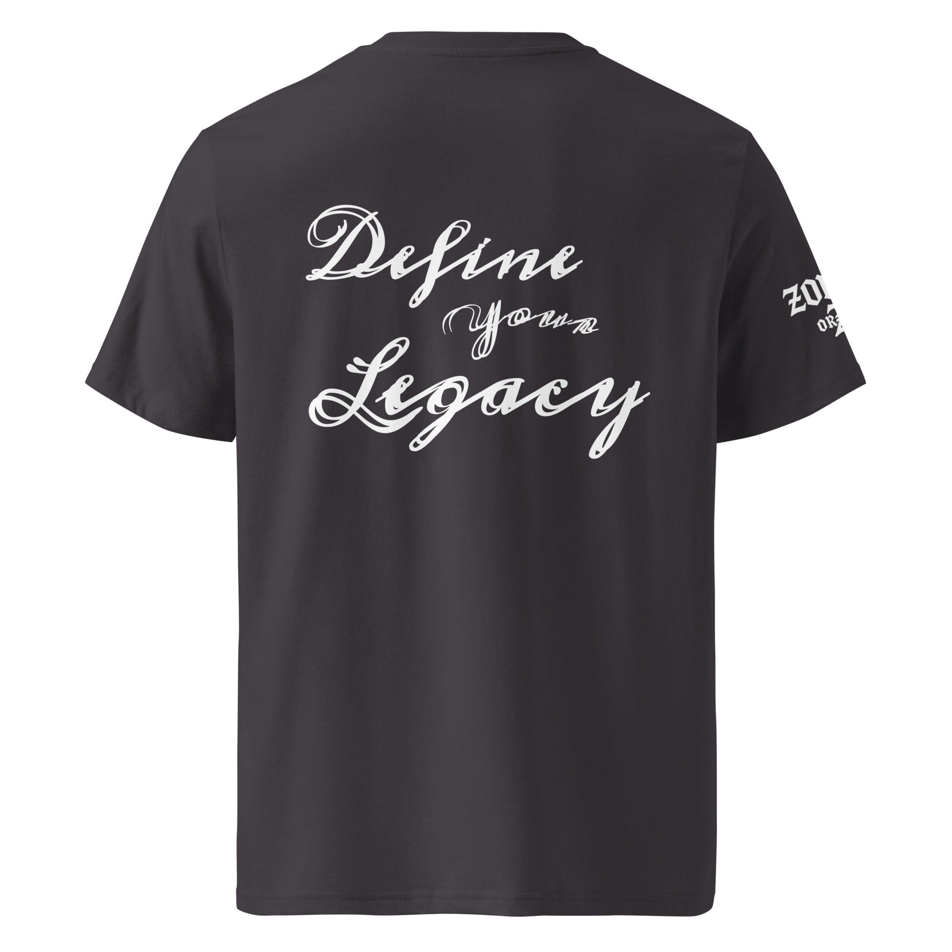 Camiseta "Define Your Legacy" de algodón orgánico de alta calidad