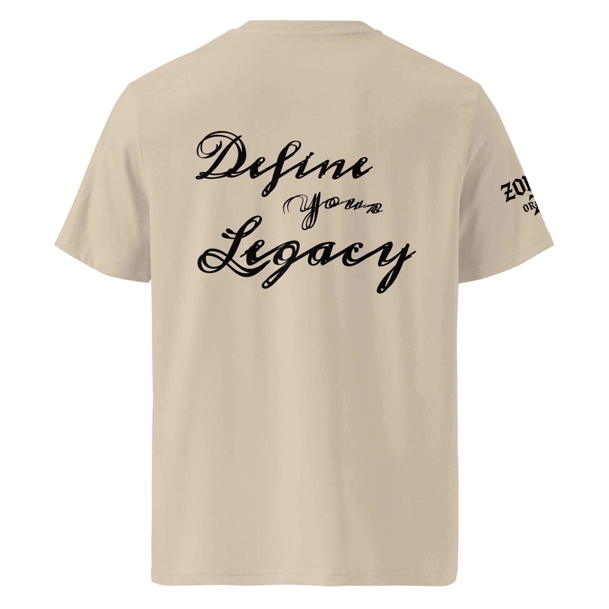 Camiseta "Define Your Legacy" de algodón orgánico de alta calidad