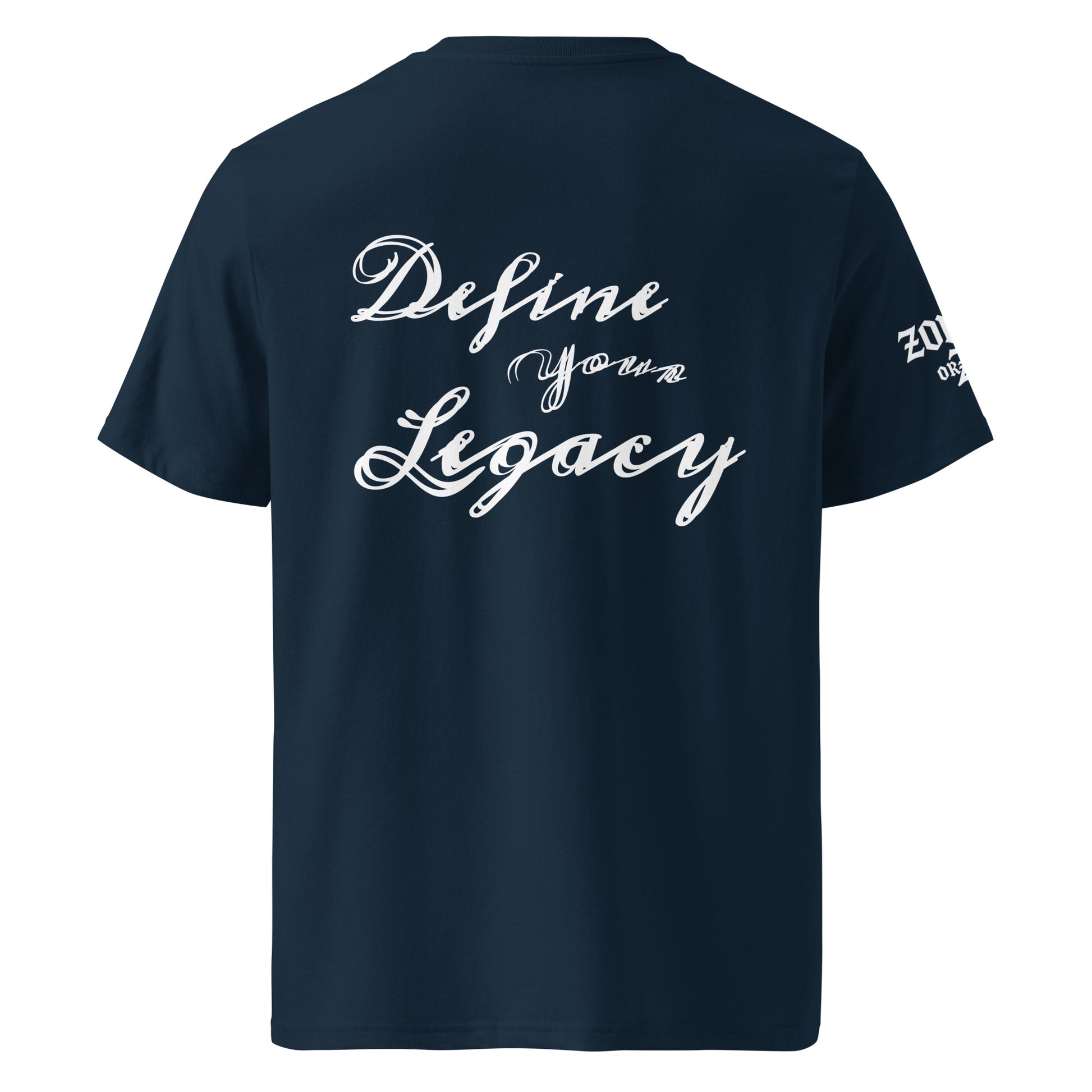 Camiseta "Define Your Legacy" de algodón orgánico de alta calidad
