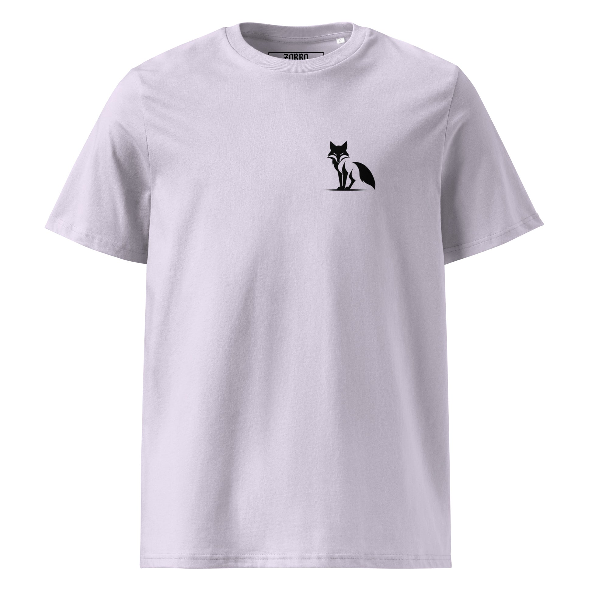 Camiseta de manga corta Zorro, de algodón orgánico, colores claros