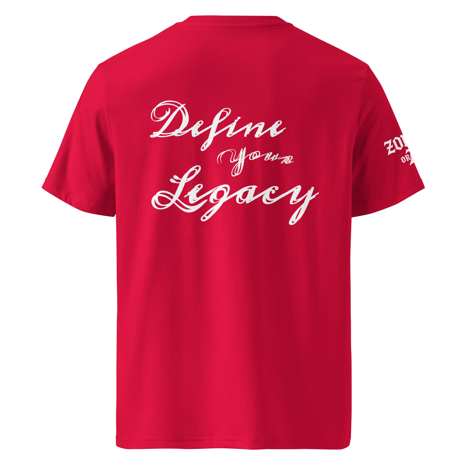 Camiseta "Define Your Legacy" de algodón orgánico de alta calidad