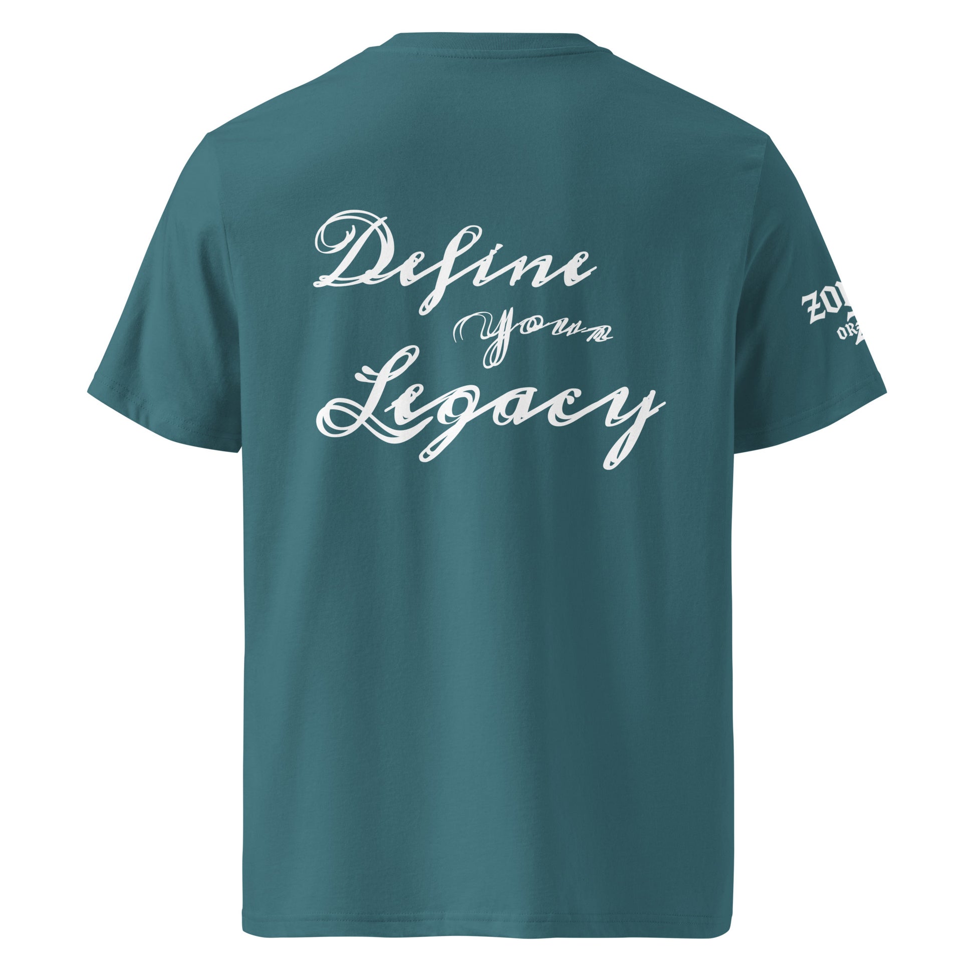 Camiseta "Define Your Legacy" de algodón orgánico de alta calidad