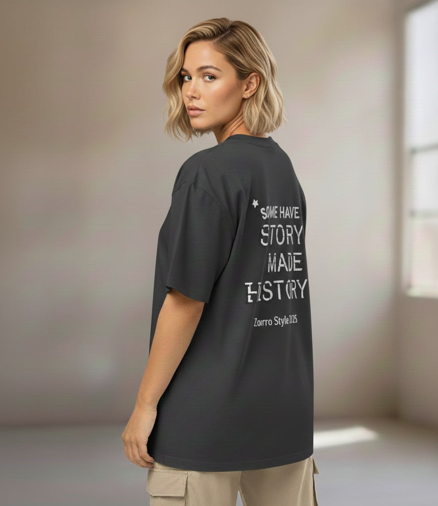 Camiseta Zorro oversize con efecto desgastado