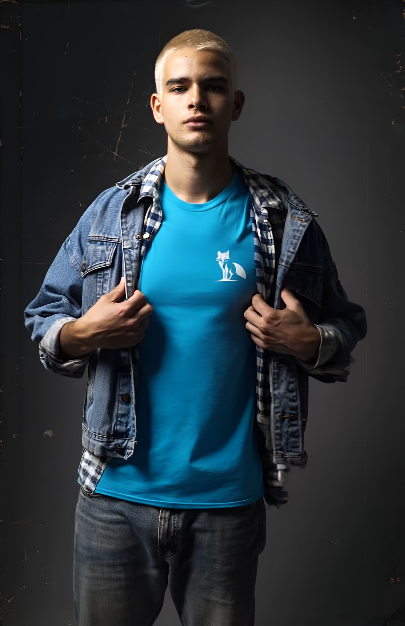 Camiseta zorro orZro aguamarina para ellos