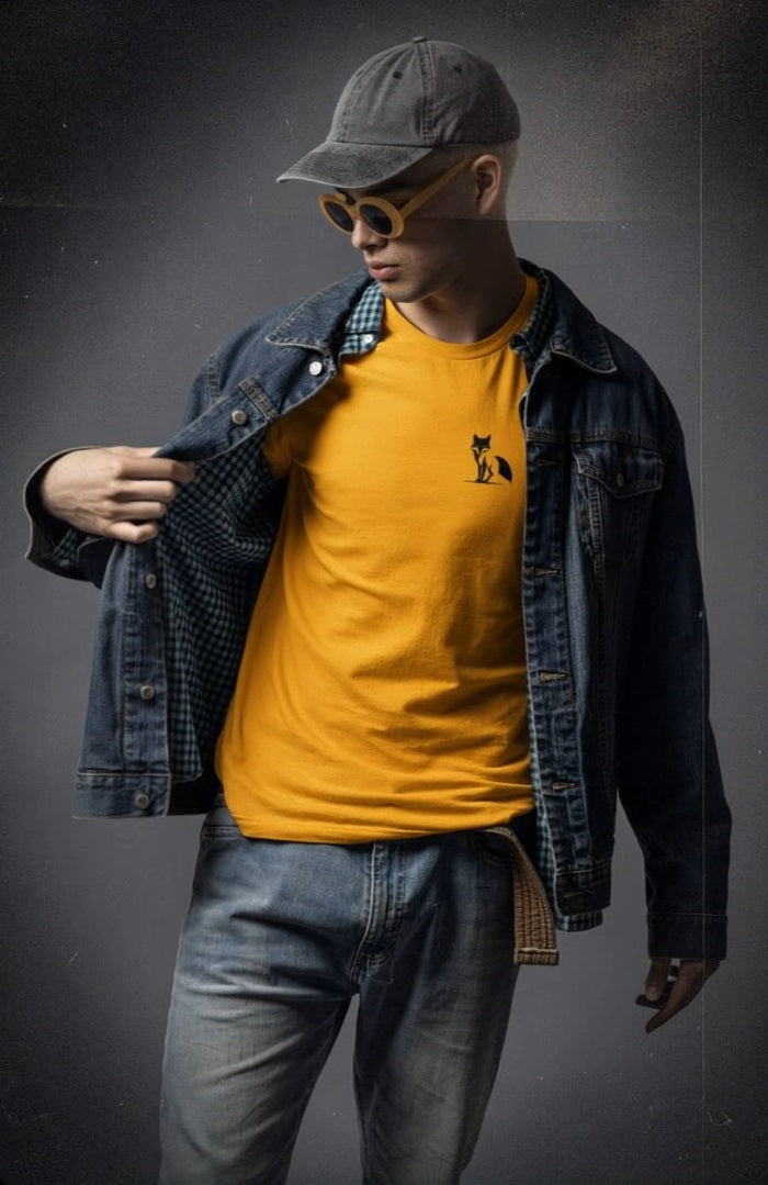 Camiseta Zorro de manga corta, colores claros