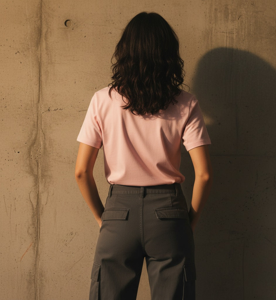 Camiseta de manga corta Zorro, de algodón orgánico, colores claros