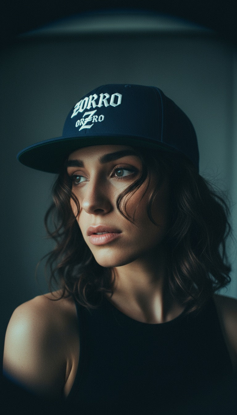 Gorra snapback Zorro, colores oscuros