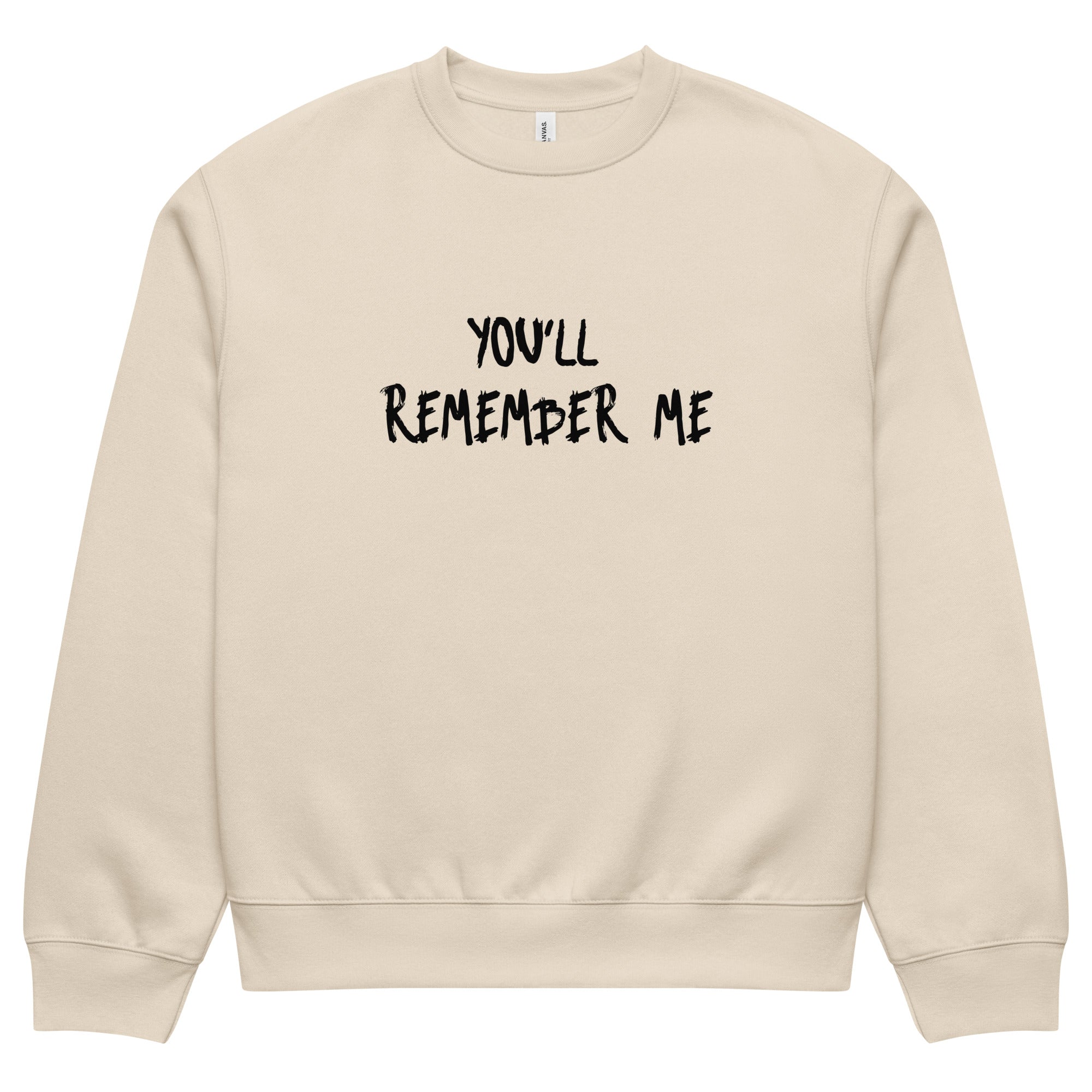 Sudadera zorro oversize beige you'll remember me