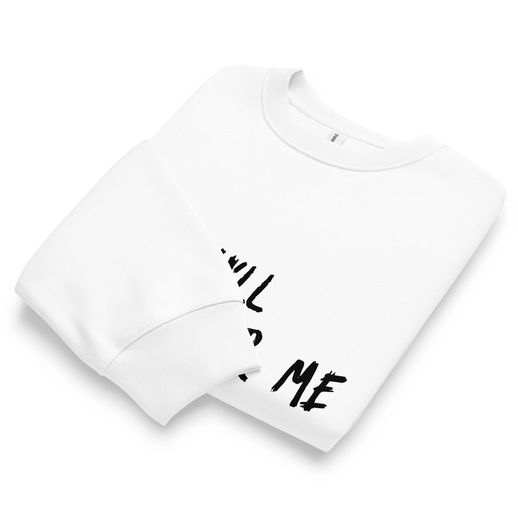 Sudadera zorro oversize blanca doblada you'll remember me