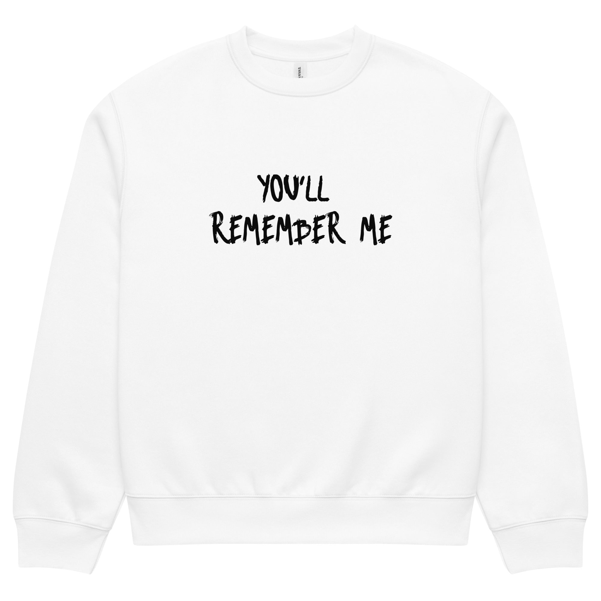 Sudadera zorro oversize blanca you'll remember me