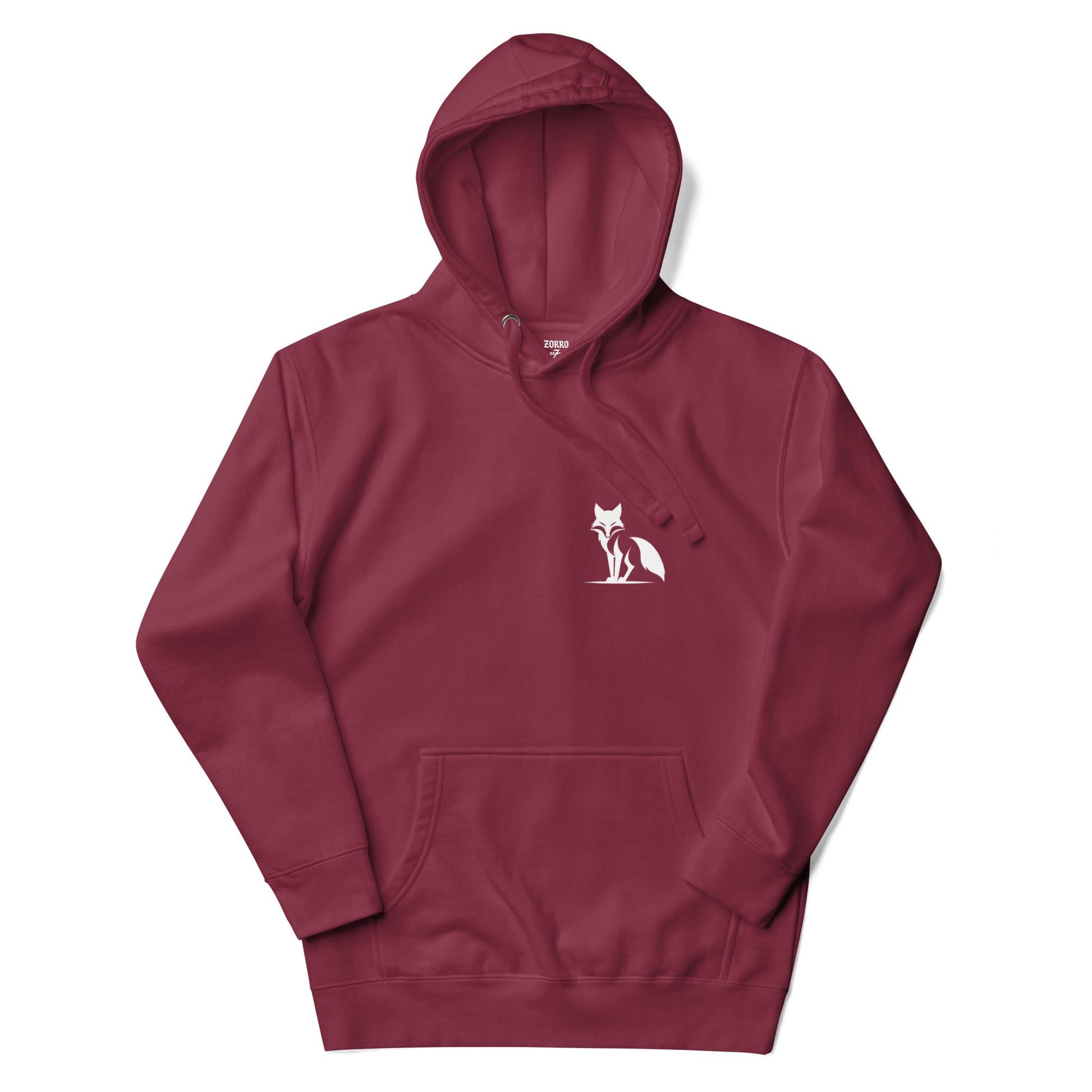 Sudadera premium Zorro con capucha, para ellas, colores oscuros