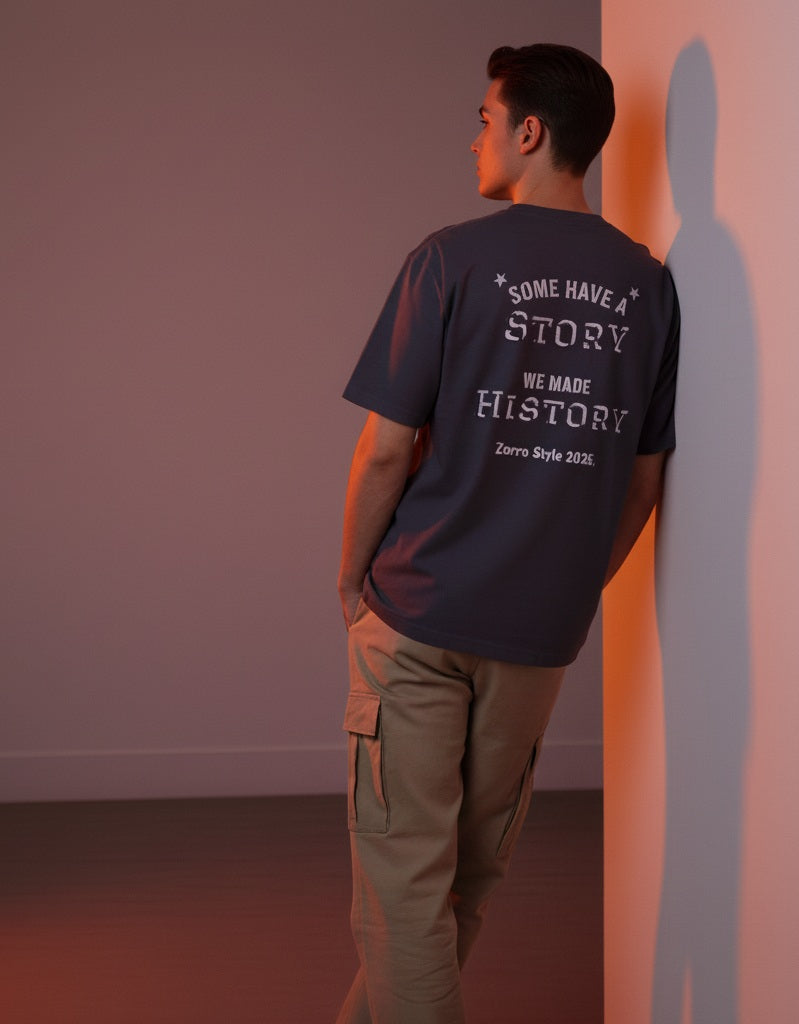 Camiseta Zorro oversize con efecto desgastado