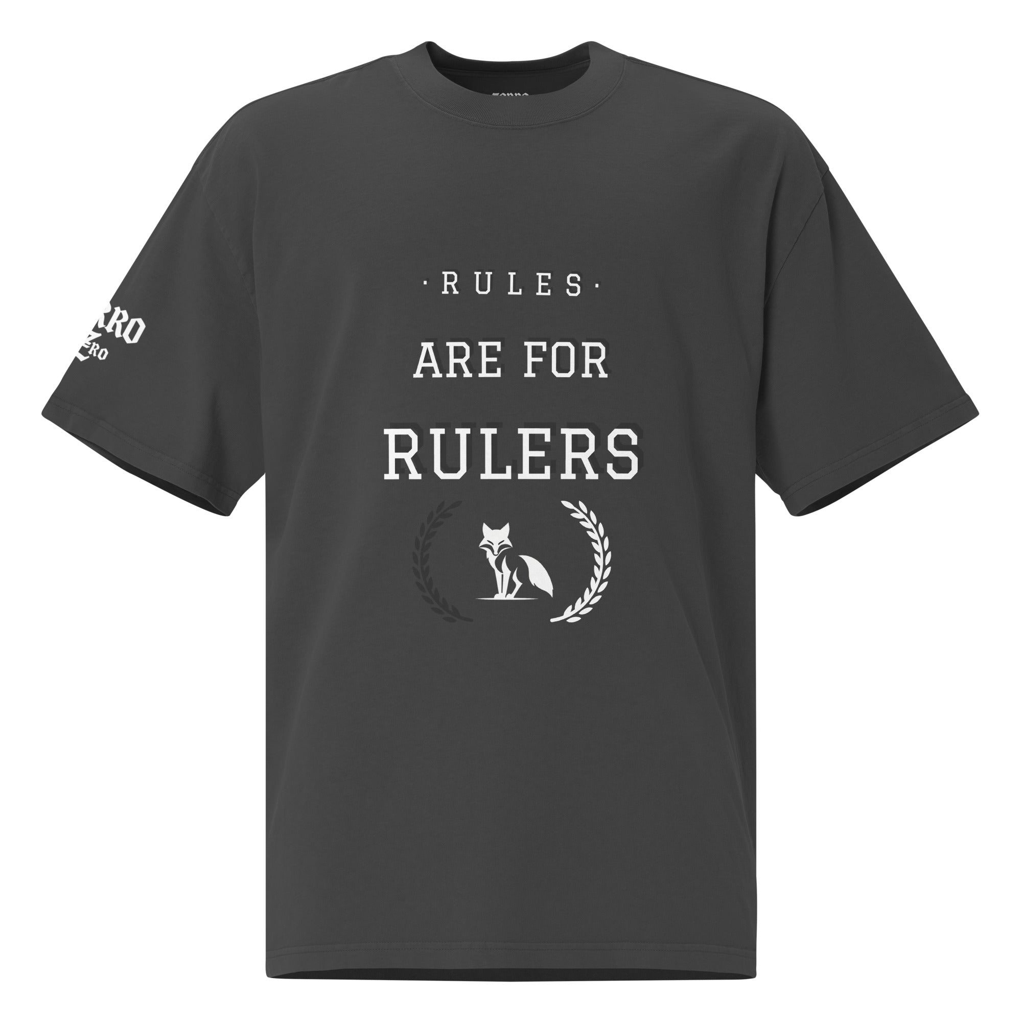 Camiseta oversize No rules, efecto desgastado