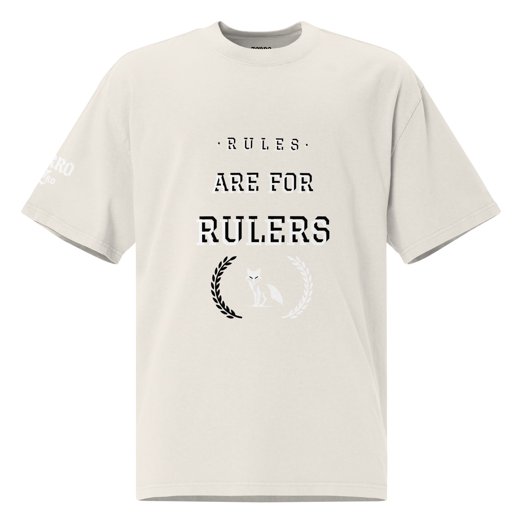 Camiseta oversize No rules, efecto desgastado