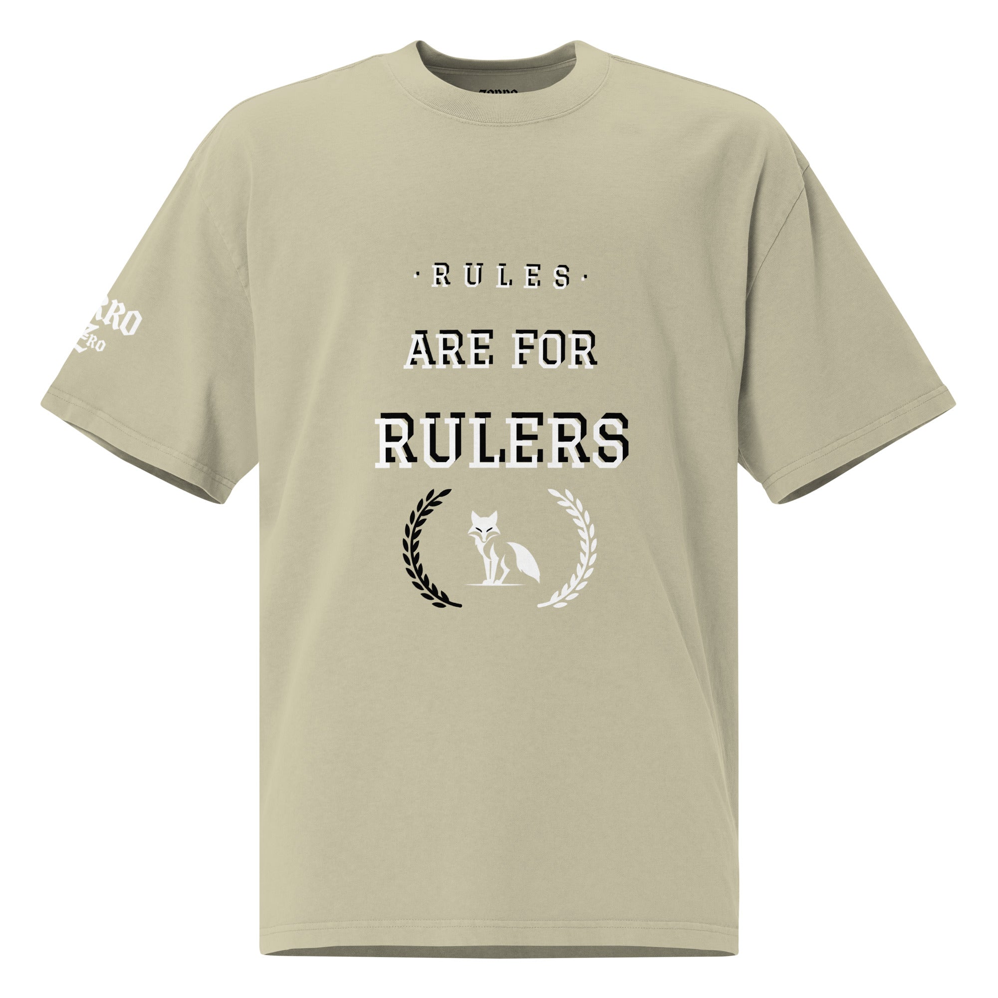 Camiseta oversize No rules, efecto desgastado