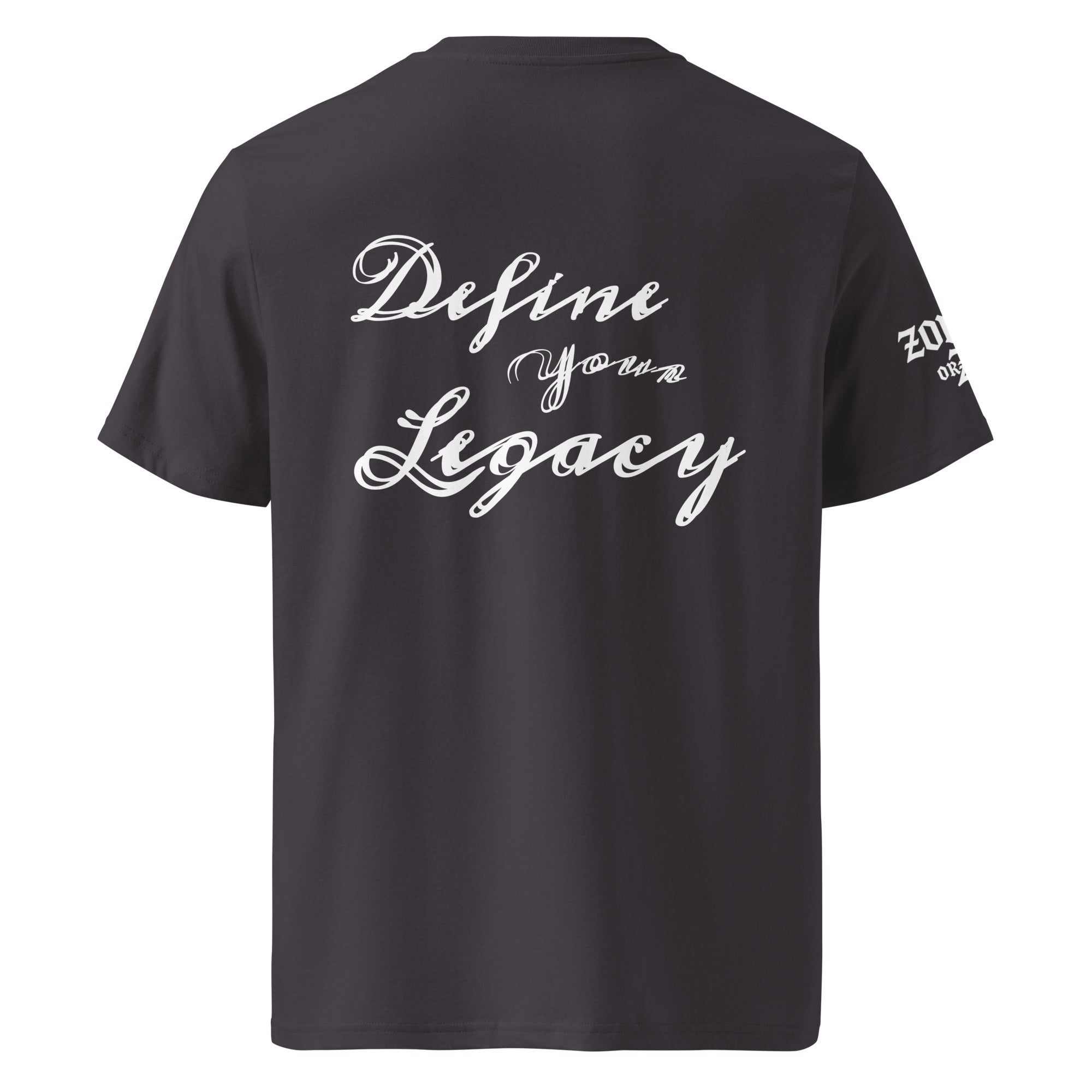 Camiseta "Define Your Legacy" de algodón orgánico de alta calidad