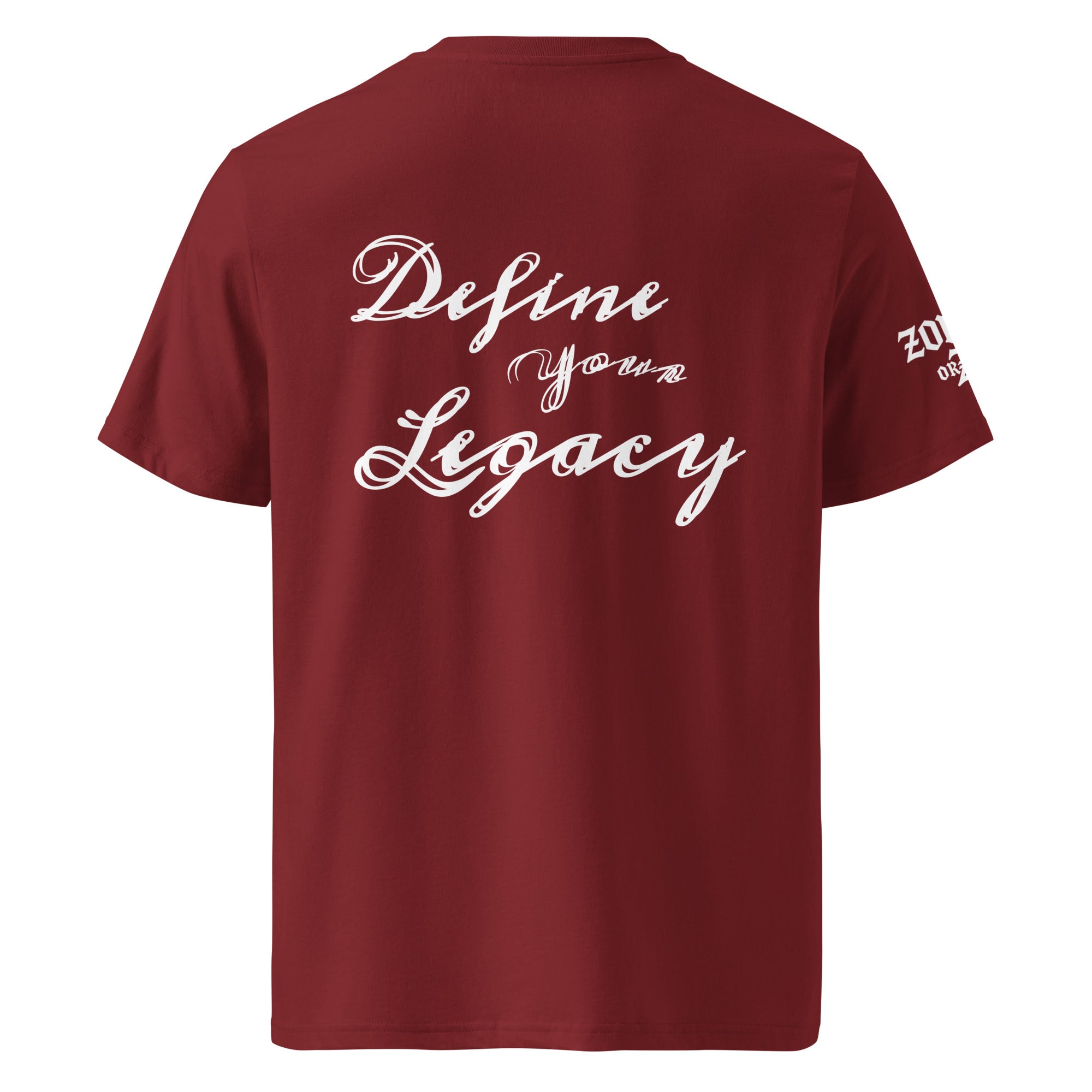 Camiseta "Define Your Legacy" de algodón orgánico de alta calidad
