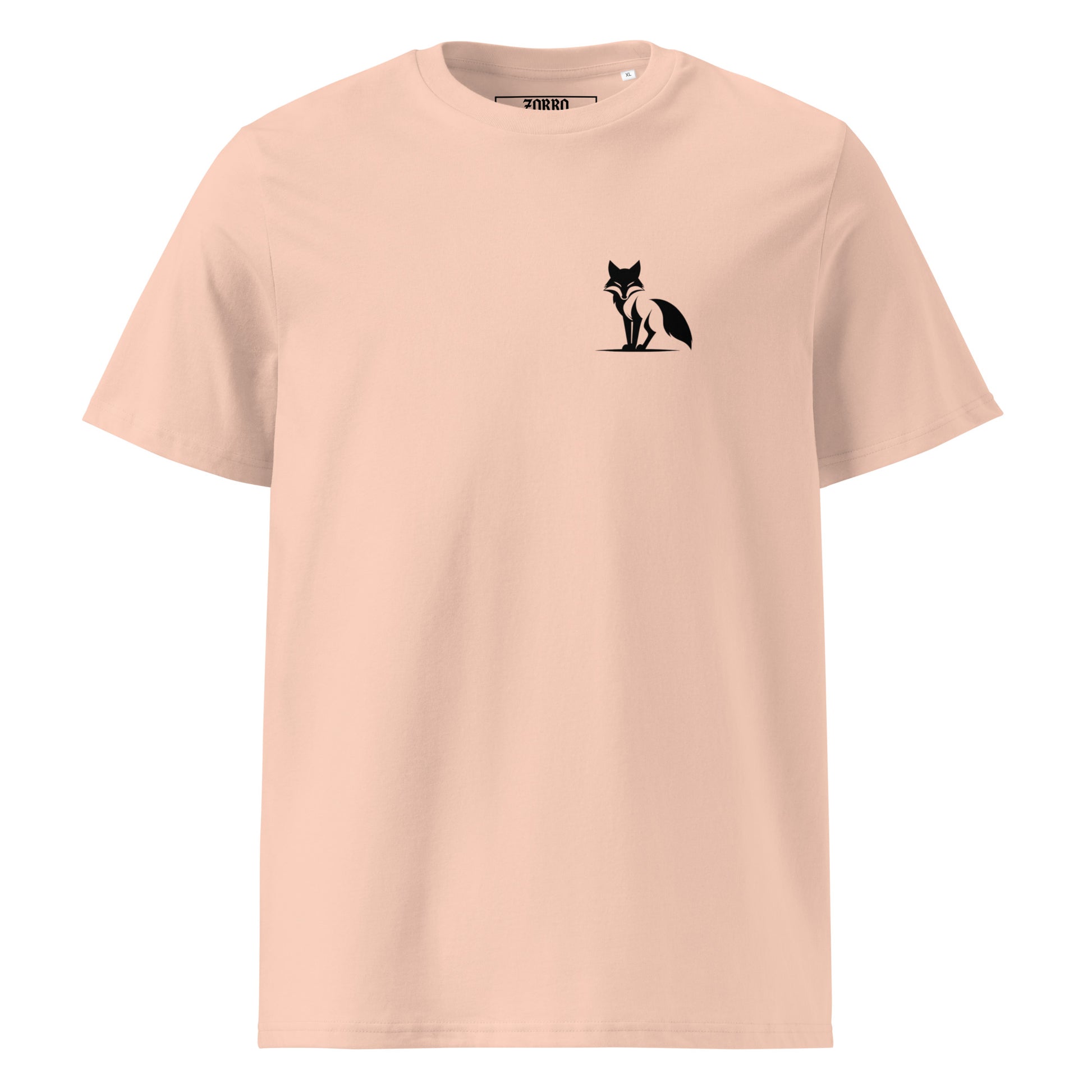 Camiseta de manga corta Zorro, de algodón orgánico, colores claros