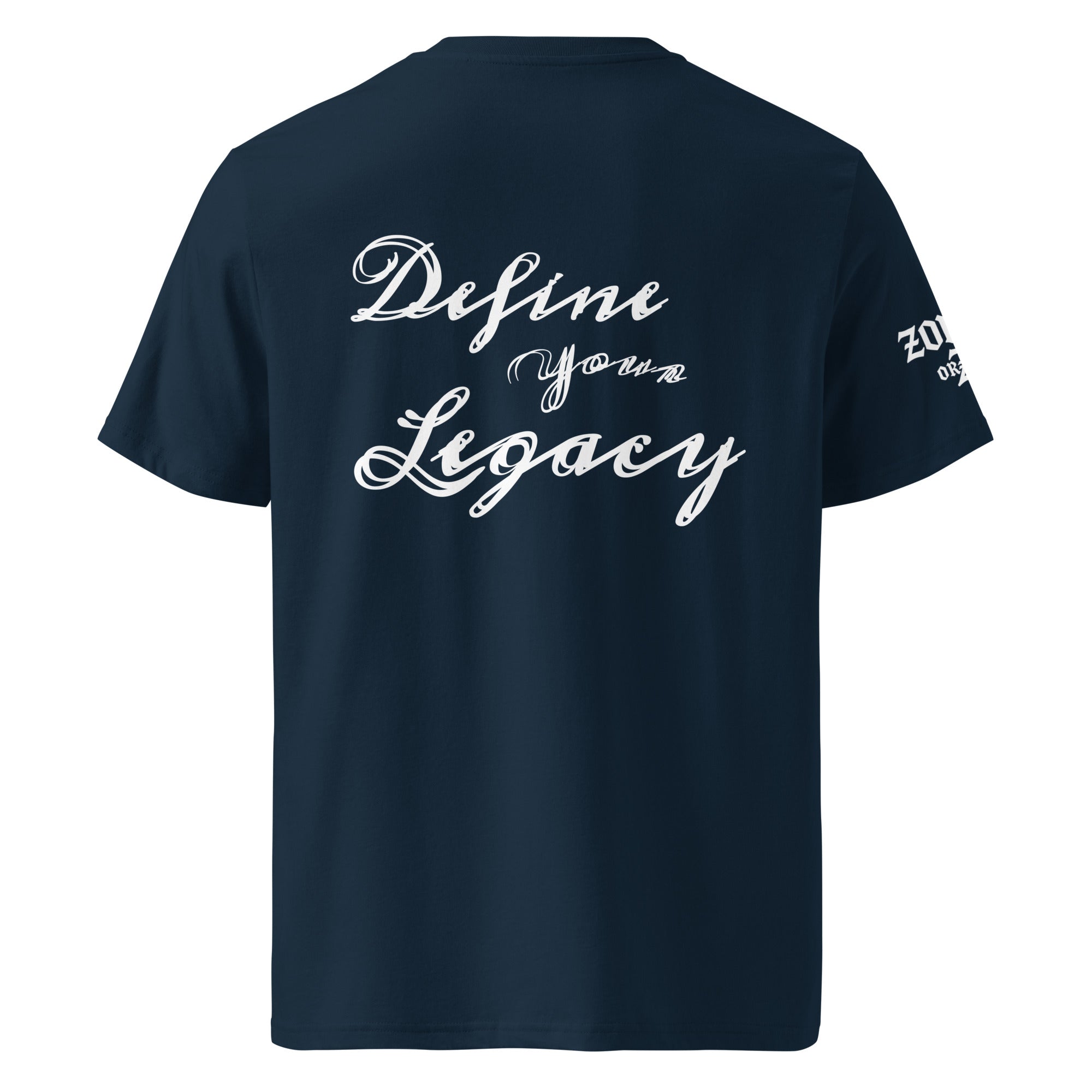 Camiseta "Define Your Legacy" de algodón orgánico de alta calidad