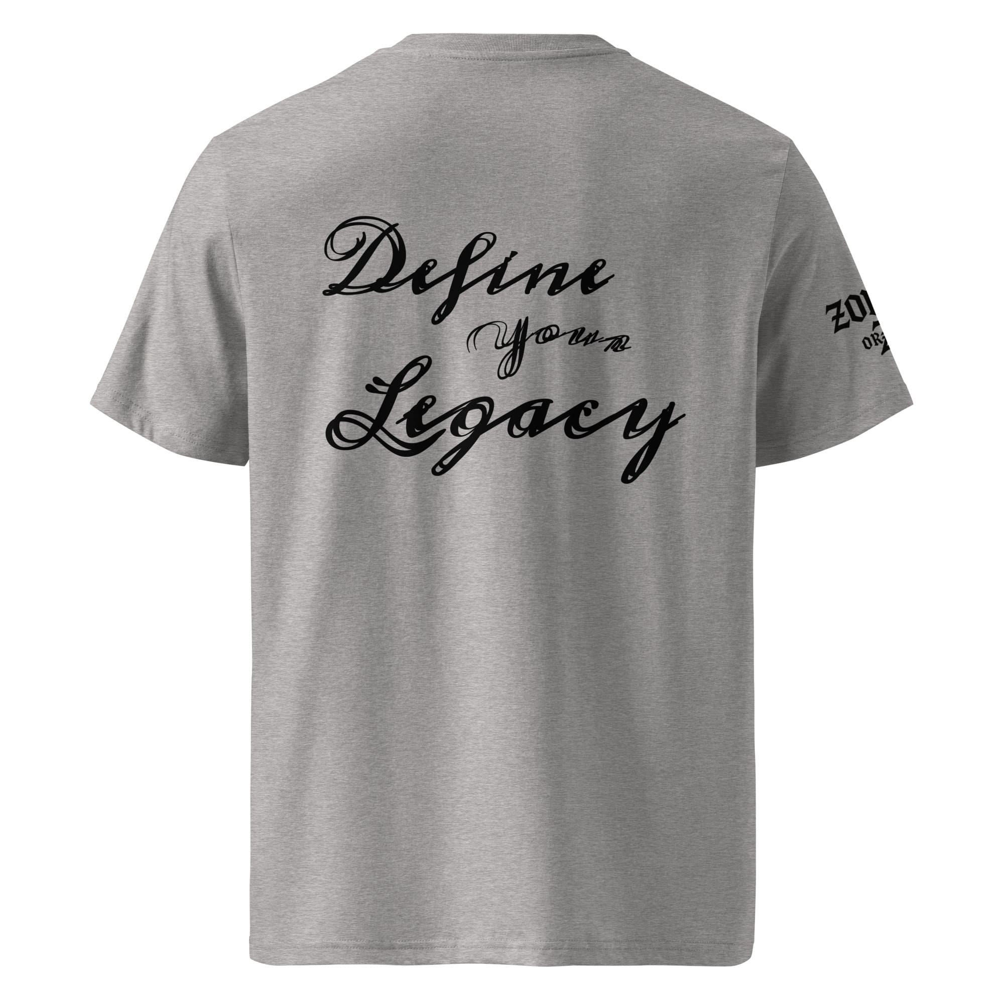 Camiseta "Define Your Legacy" de algodón orgánico de alta calidad