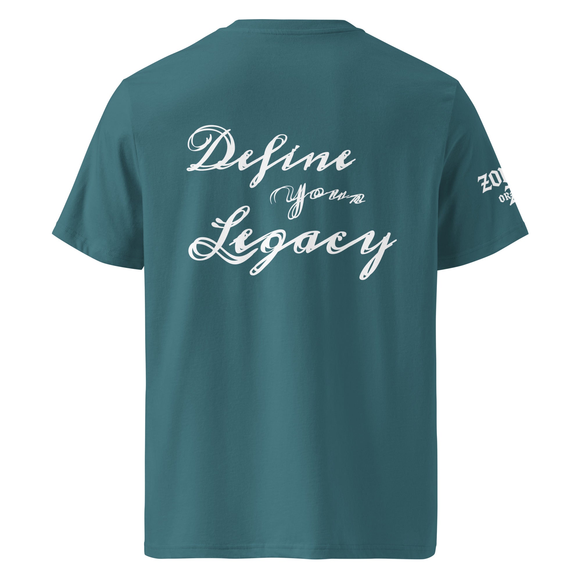 Camiseta "Define Your Legacy" de algodón orgánico de alta calidad