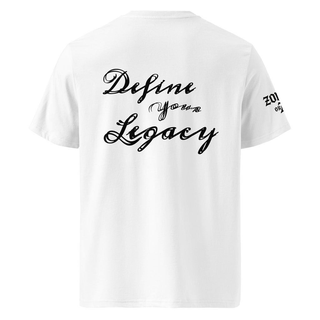 Camiseta "Define Your Legacy" de algodón orgánico de alta calidad