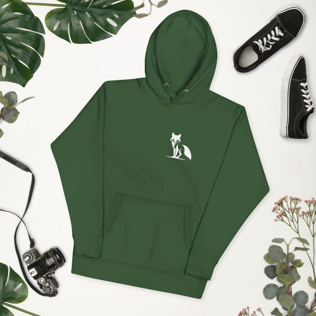 Sudadera premium Zorro con capucha, para ellas, colores oscuros