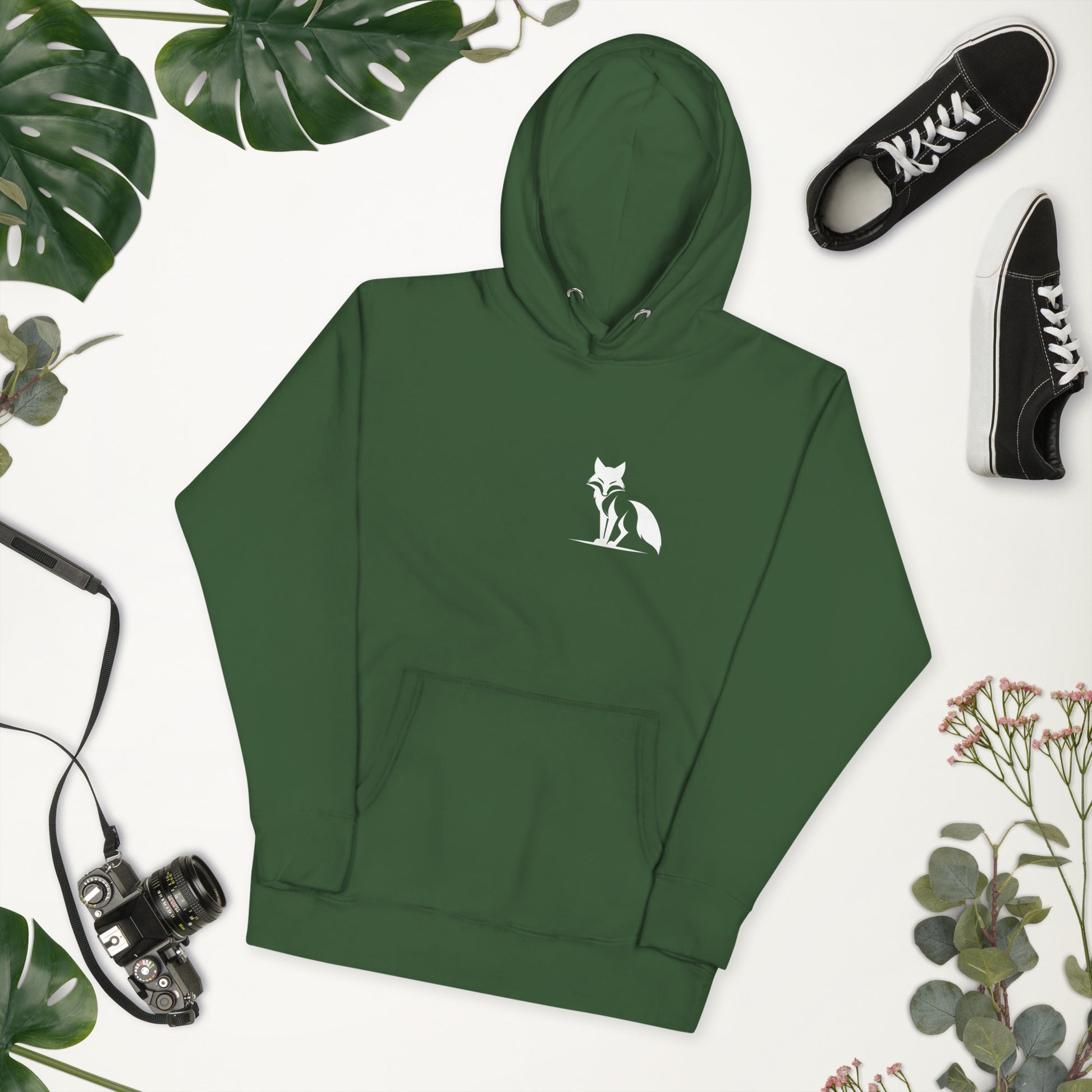 Sudadera premium Zorro con capucha, para ellas, colores oscuros