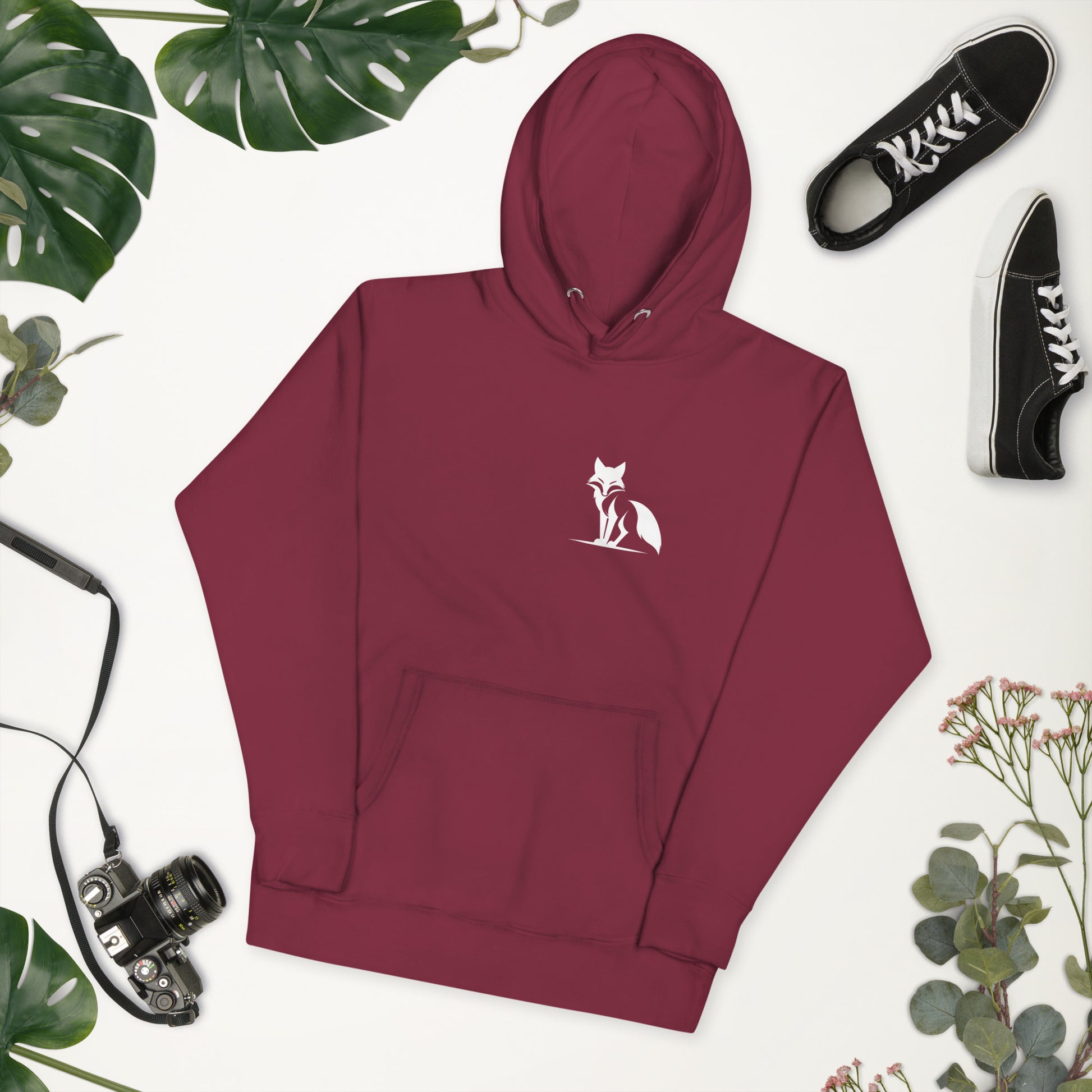 Sudadera premium Zorro con capucha, para ellas, colores oscuros