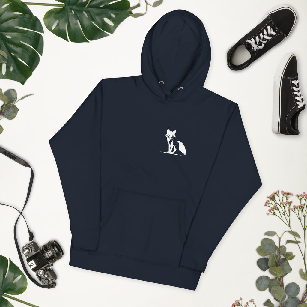 Sudadera premium Zorro con capucha, para ellas, colores oscuros
