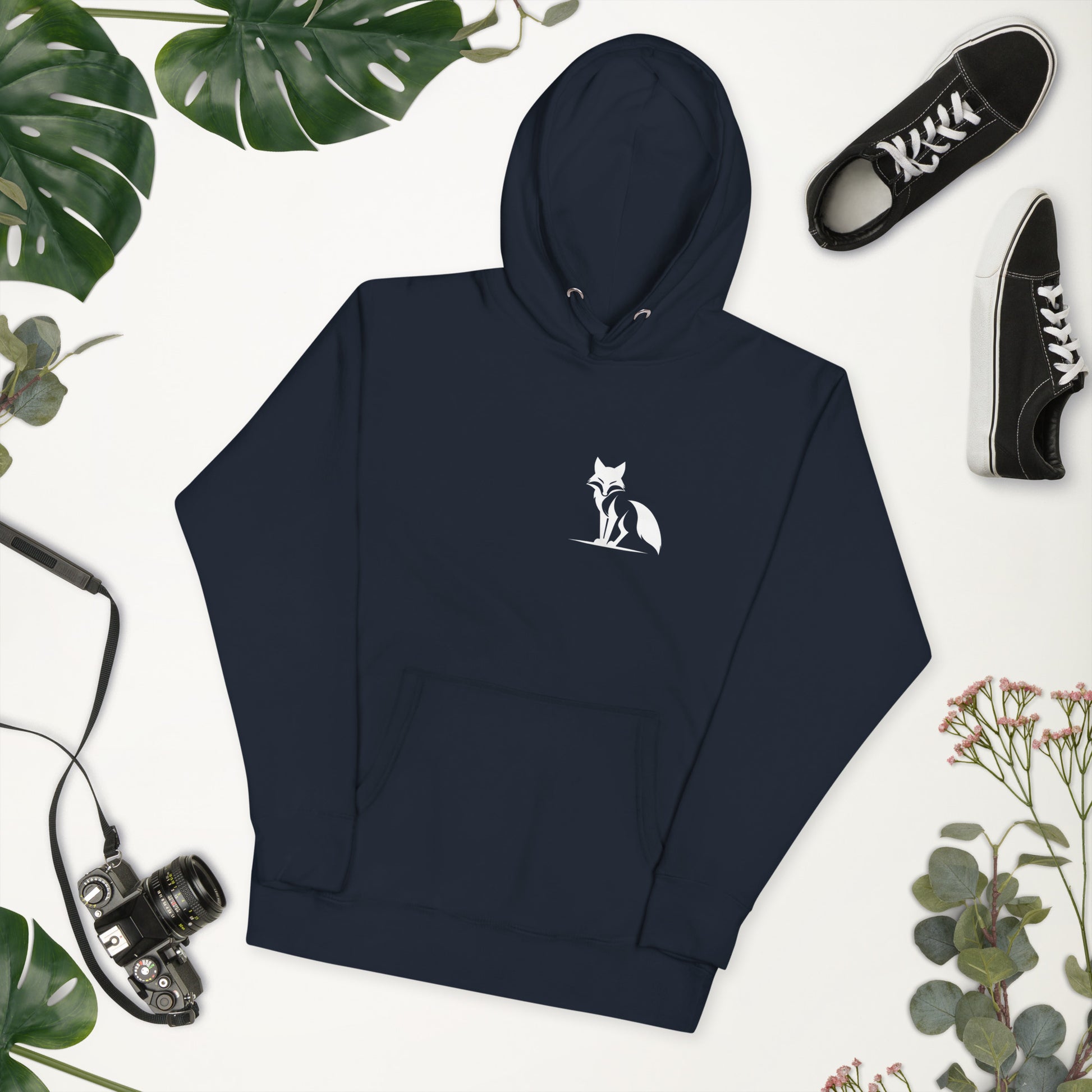 Sudadera premium Zorro con capucha, para ellas, colores oscuros