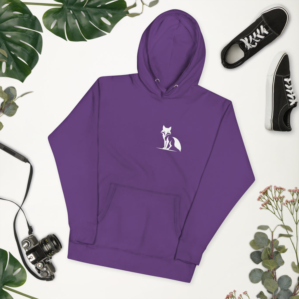 Sudadera premium Zorro con capucha, para ellas, colores oscuros