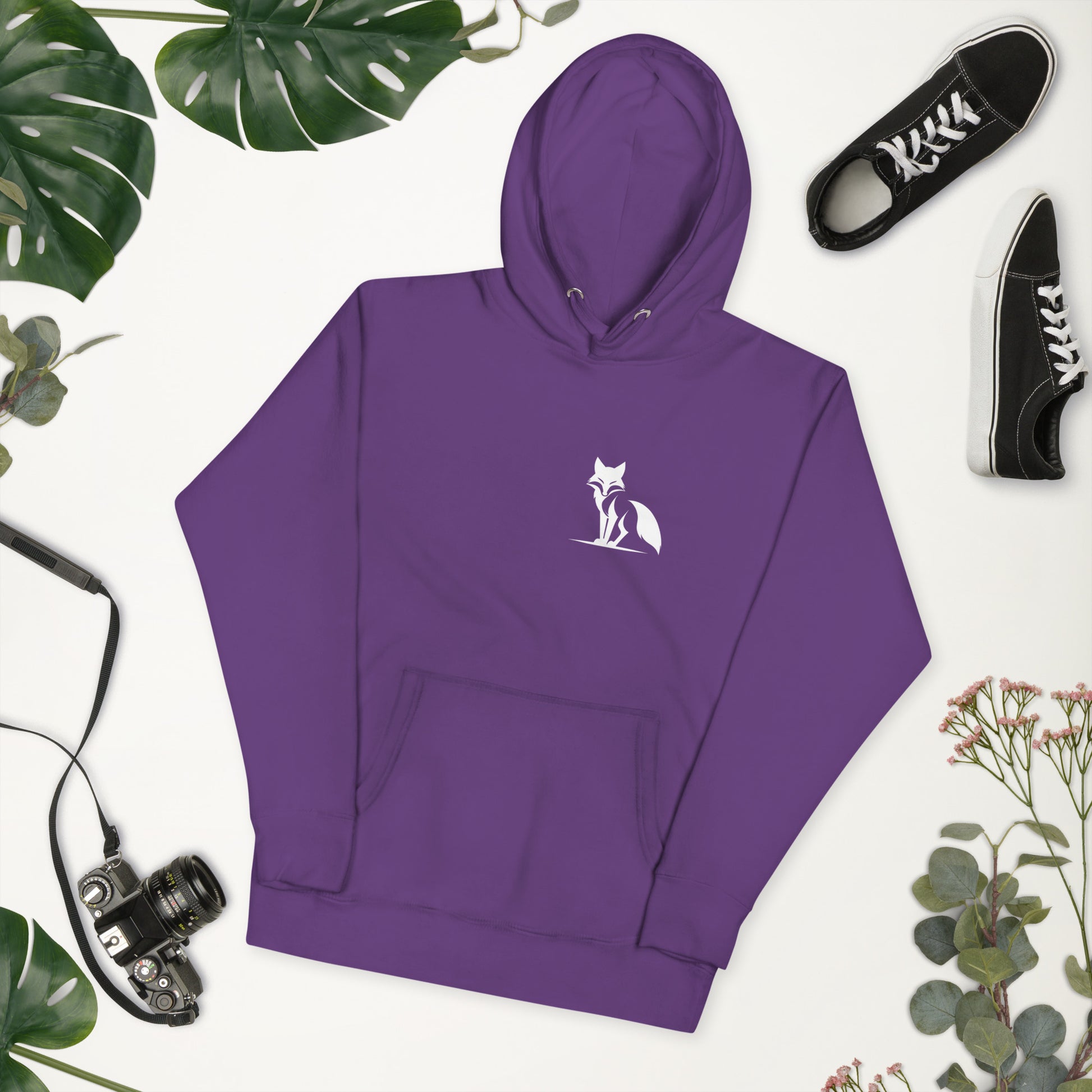 Sudadera premium Zorro con capucha, para ellas, colores oscuros