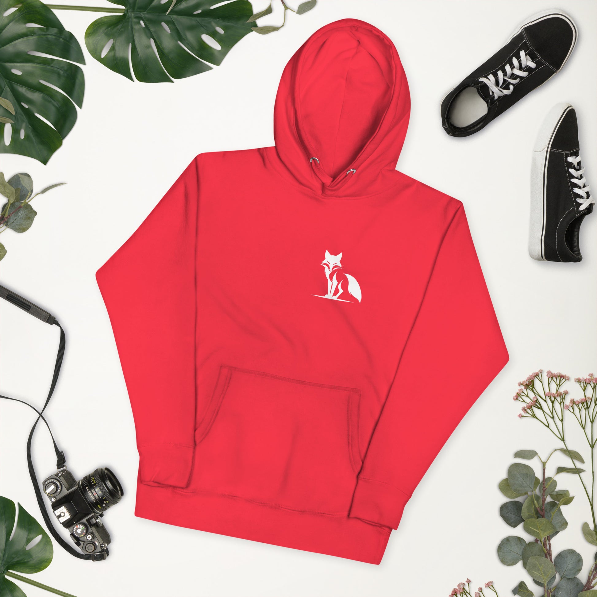 Sudadera premium Zorro con capucha, para ellas, colores oscuros