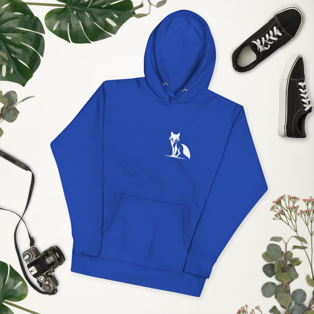 Sudadera premium Zorro con capucha, para ellas, colores oscuros