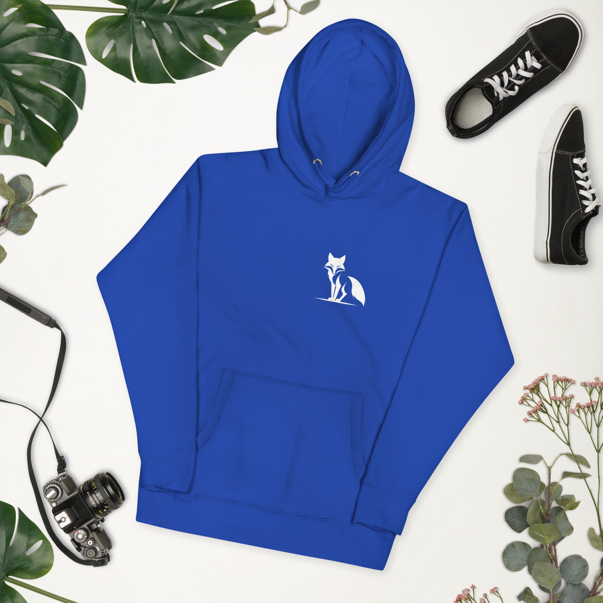 Sudadera premium Zorro con capucha, para ellas, colores oscuros