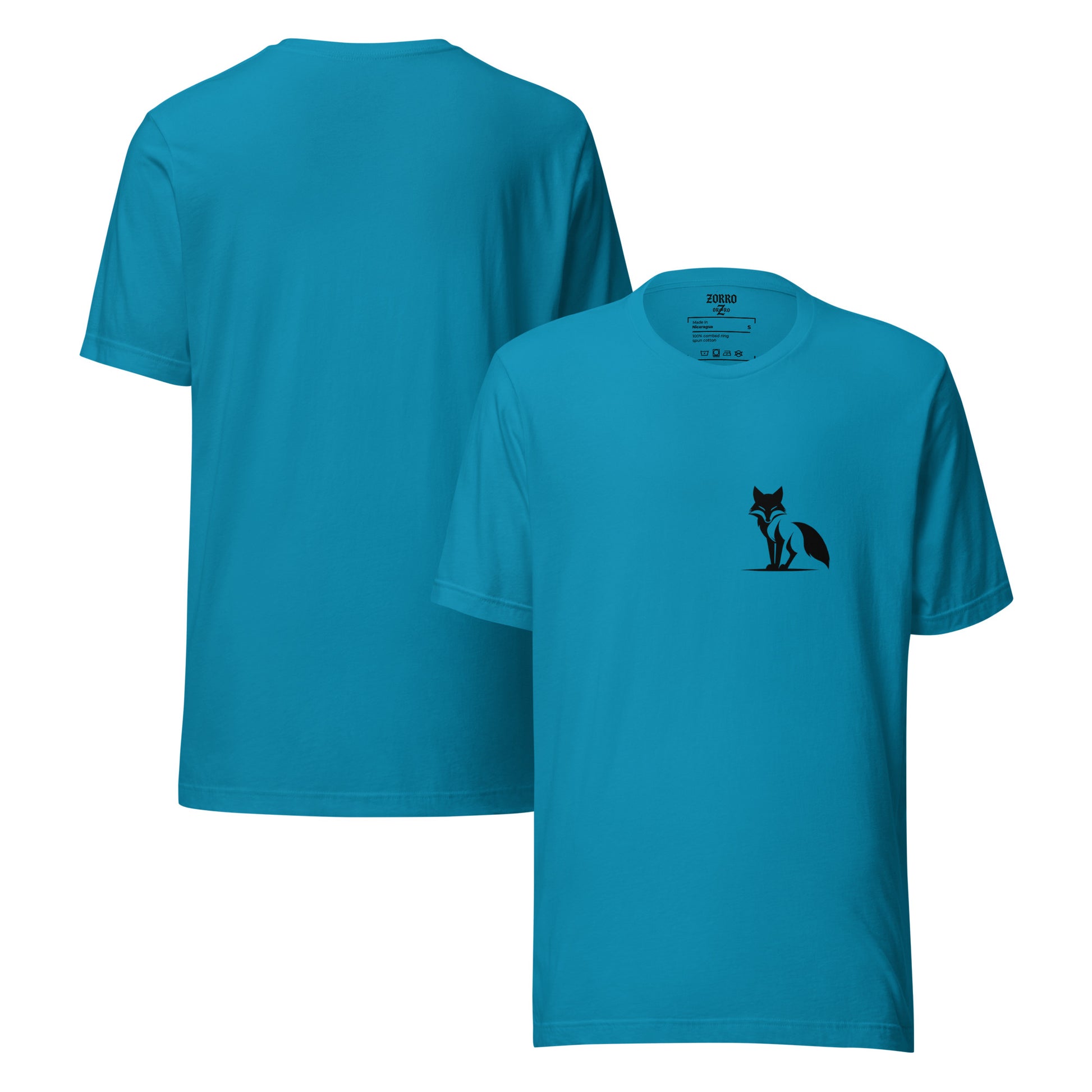 Camiseta Zorro de manga corta semi entallada, colores claros