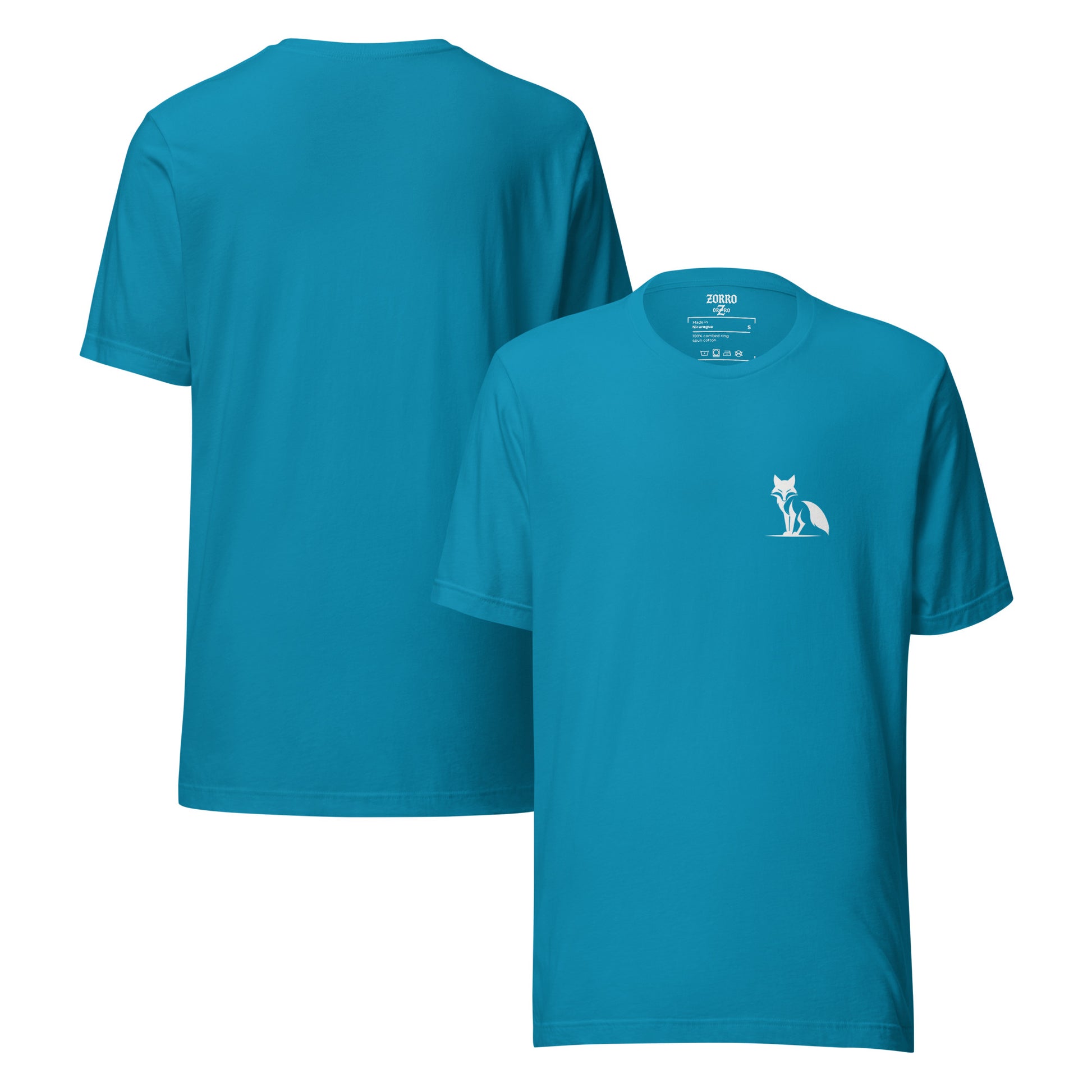 Camiseta Zorro de manga corta semi entallada, colores oscuros