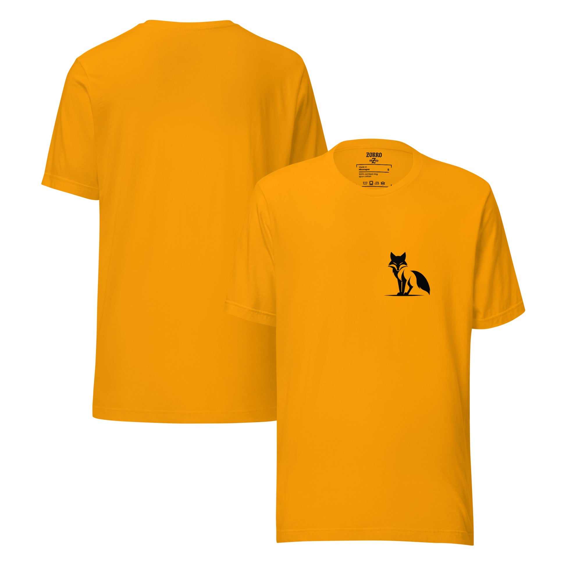 Camiseta Zorro de manga corta semi entallada, colores claros