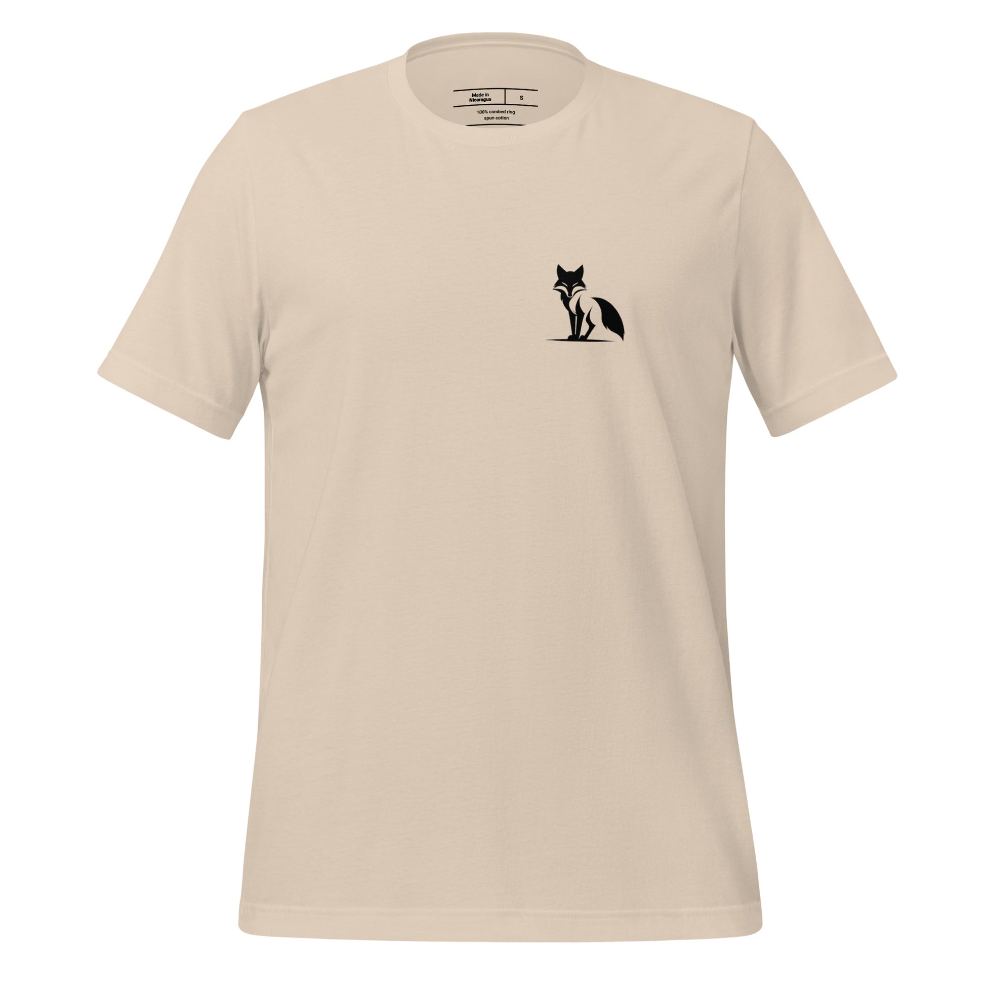 Camiseta Zorro de manga corta semi entallada, colores claros