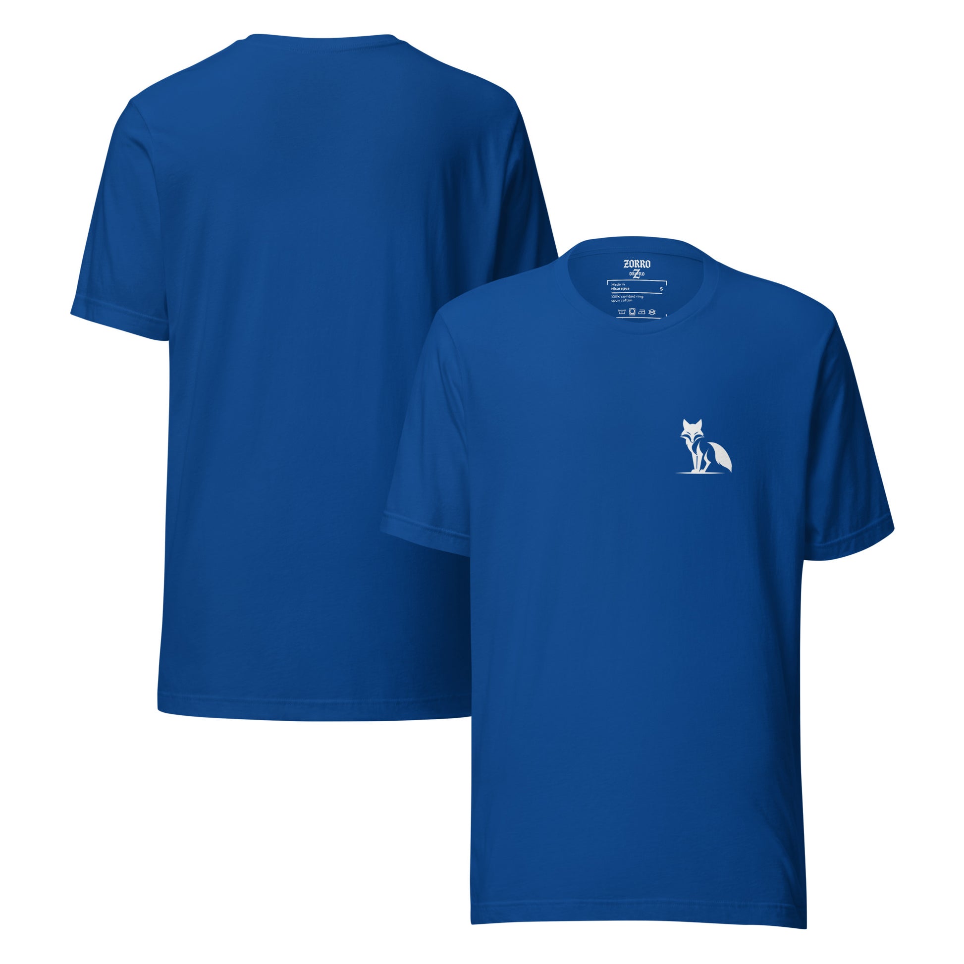 Camiseta Zorro de manga corta semi entallada, colores oscuros