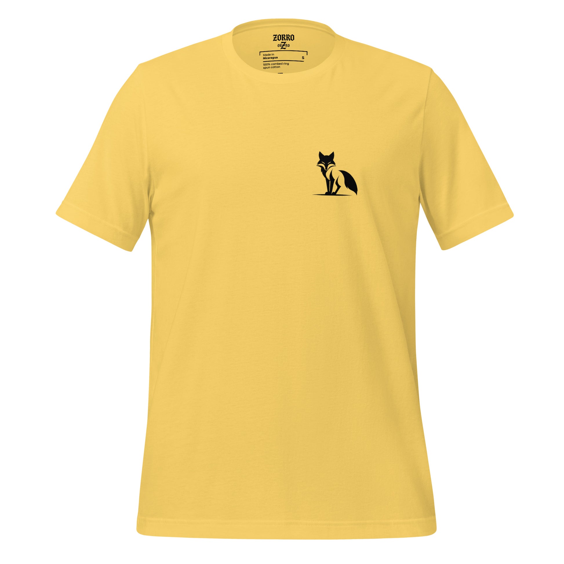 Camiseta Zorro de manga corta semi entallada, colores claros