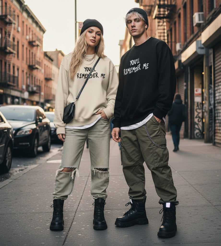 Sudadera oversize You'll remember me